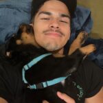 Alex Aiono Instagram - Miso Piso Pudding Pie, you’re the apple of my eye, cross my heart and hope to die, I swear you’re my forever guy❤️ On January 3rd, my Miso and I found out he had a very rare genetic defect, and that our time together wouldn’t be much longer. We spent these last 2 months making the most of every moment together. This morning Miso and I finally said farewell, and he peacefully passed on to a place where he knows no pain or suffering. My boy, you are the single greatest thing I’ve ever done. My heart may never be whole again, but I’ll always carry the perfect love that you gave me. Thank you for saving me. Thank you for making me feel completely loved and understood. Now run free and guide my path my sweet boy❤️
