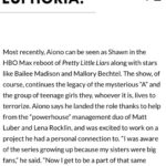 Alex Aiono Instagram - LOVED the convo I had with @euphoriazine❤️ I’ve been lucky to surround myself with incredible mentors, friends, partners, and artists throughout my journey, and I love every moment I get to celebrate and cherish them. MY WHOLE TEAM WINS!!! If you’re reading this, you’re apart of the team too🫶🏽 check out the full article, then let’s get back to work🐕