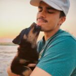 Alex Aiono Instagram - let’s all try not to freak out together🥹 hello miso❤️