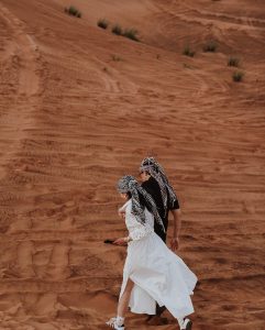 Alex Gonzaga Instagram - Finally, Mikee and I in the desert. Our NEW YEAR in Dubai up on my VLOG! No goodbyes just Dubai 😂 #Linkinmybio @tabeertoursuae