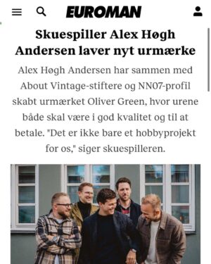 Alex Høgh Andersen Instagram - HOLY COW. 
@olivergreendenmark is live!
I’m super excited and proud as I write this post. Orders are flying in with supersonic speed and we’re blown away by your massive support and awesome response. Thank you SO much. Enjoy your timepiece ❤️ ⌚️