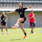 Alex Morgan Instagram – Last one before we go down under!🦘 

1PM PST // TNT // Vs. WAL