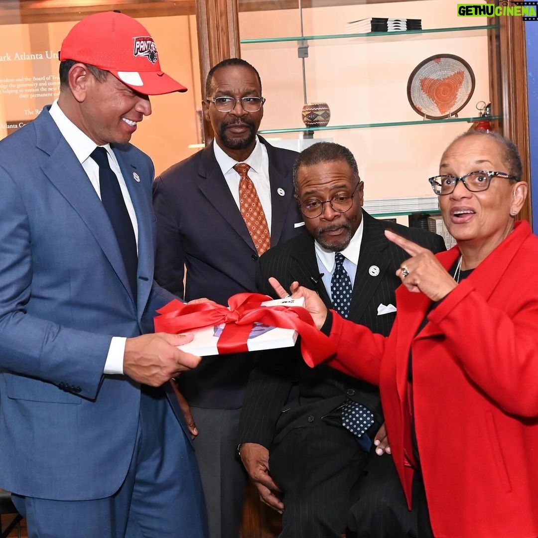 Alex Rodriguez Instagram - Honored to be on the campus of Clark Atlanta University to support @operationhopehq and their focus on financial literacy. It was a special night in a place so rich with art, history, culture and people. Founded in 1865, CAU is the first HBCU in the South. I think change starts with conversation. A special thanks to President French and @johnhopebryant for bringing me into this room of changemakers. I left feeling inspired and resolved to help bring awareness and shape the next generation of leaders.