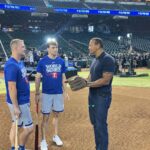 Alex Rodriguez Instagram - Loved talking baseball with two of the brightest young stars in the game @josh6jung & @evancarter Texas
