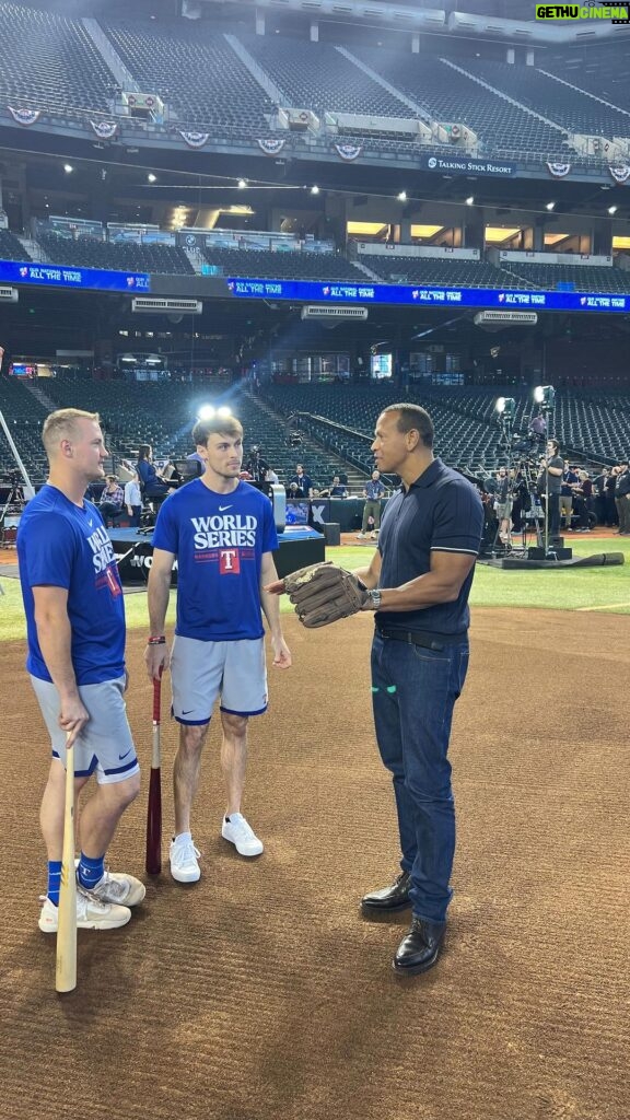 Alex Rodriguez Instagram - Loved talking baseball with two of the brightest young stars in the game @josh6jung & @evancarter Texas
