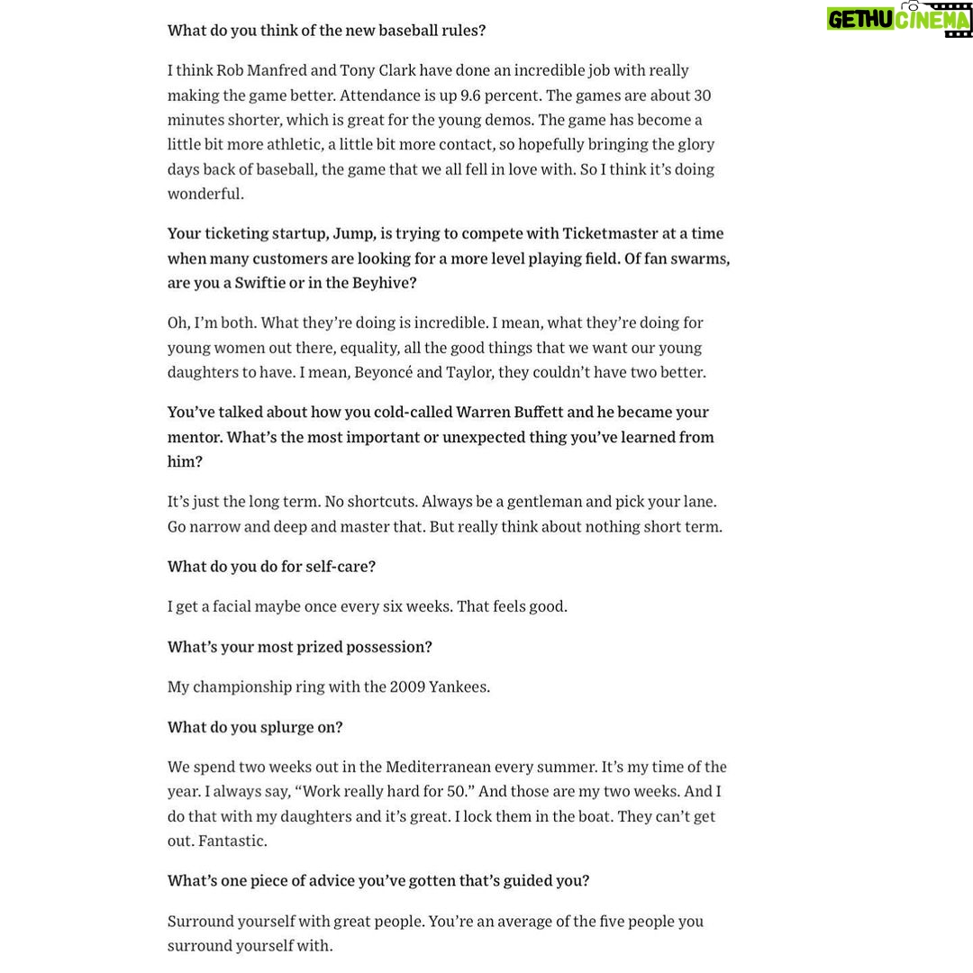 Alex Rodriguez Instagram - Thanks for the story @wsj… and as always, thanks to the #behive and #swifties Miami, Florida