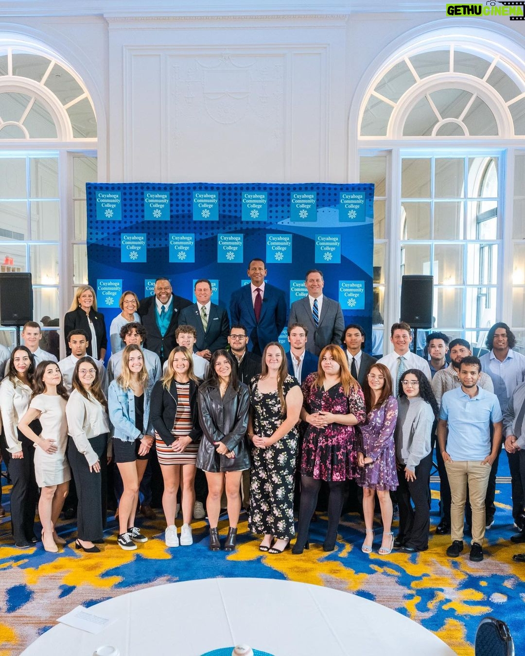 Alex Rodriguez Instagram - What an inspiring day speaking with the students and donors of the @tric_edu Foundation. Cuyahoga is the largest community college in Ohio and for the last 50 years this foundation has raised funds to make sure that students get access to a college education no matter how many bumps in the road they had to overcome to get there.