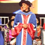 Alex Scott Instagram - Took mama to uni with me 🖤 Thank you @officialqmul for awarding me an Honorary Fellowship for invaluable contribution to the world of sport, social purpose and inclusion… what a special day. Slide 6: my friend Sarah graduated from the university 25 years ago, I was with her Celebrating her special day, fast forward to the present she came to celebrate with me 🥰
