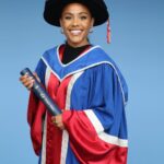 Alex Scott Instagram - Took mama to uni with me 🖤 Thank you @officialqmul for awarding me an Honorary Fellowship for invaluable contribution to the world of sport, social purpose and inclusion… what a special day. Slide 6: my friend Sarah graduated from the university 25 years ago, I was with her Celebrating her special day, fast forward to the present she came to celebrate with me 🥰