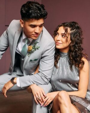 Alex Wassabi Instagram - we just attend weddings to practice poses for ours one day 💍 congrats the newlyweds @guava & @monettee <3