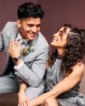Alex Wassabi Instagram - we just attend weddings to practice poses for ours one day 💍 congrats the newlyweds @guava & @monettee <3