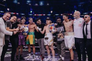 Alex Wassabi Instagram - an honor sharing the ring with these men. finally got the epic back & forth fight I’ve been looking for! best tag team performance in @misfitsboxing history! 🧨
