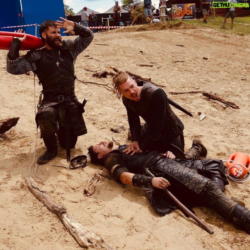 Alexander Dreymon Instagram - Beaches have never been safer thanks to Uhtred Hasselhoff and Finan Anderson