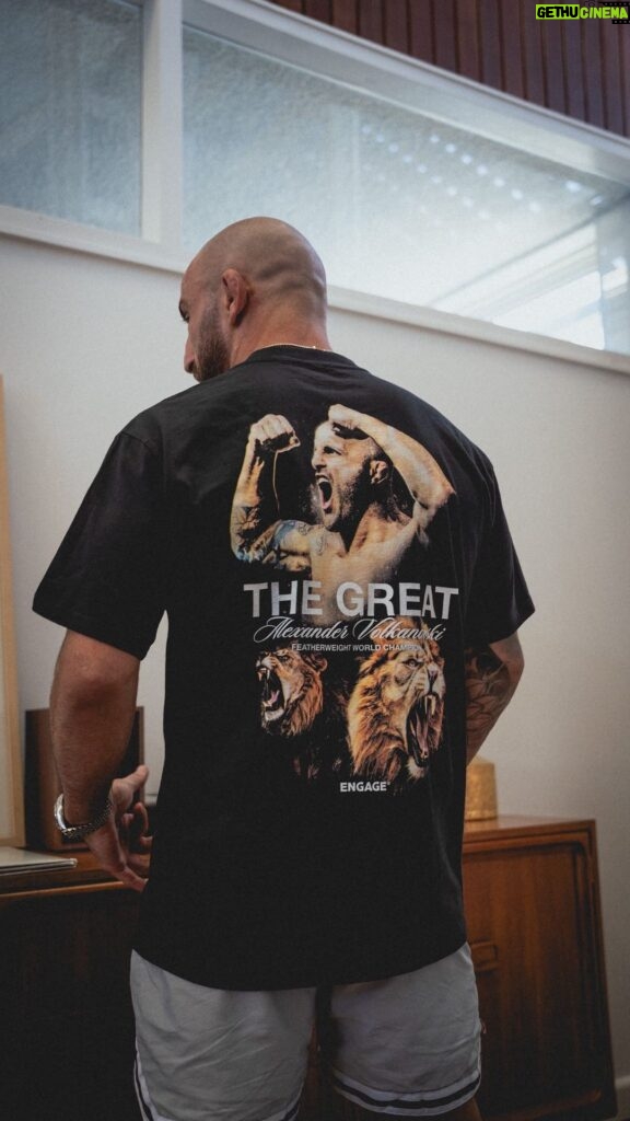 Alexander Volkanovski Instagram - Unleash the beast within. Embrace the warrior spirit #AndStill 🦁 🏆 Available now only at @engage