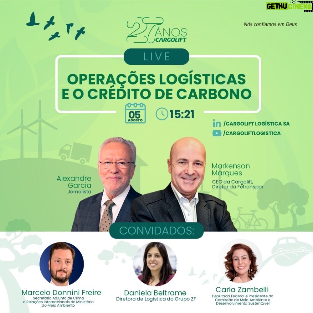 Alexandre Garcia Instagram - O transporte rodoviário e a preservação do nosso ar e clima.