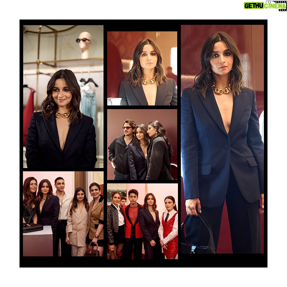 Alia Bhatt Instagram - A minute of Gucci 🖤✨ GUCCI SS24, collection launch in India! @gucci @sabatods #GucciAncora #GucciSS24