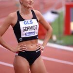 Alica Schmidt Instagram – From cutie to game face real quick 😂 #raceday #competition #trackandfield