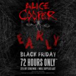 Alice Cooper Instagram - Get a head start on your Black Friday shopping. 25% off storewide through Wednesday. Order now and don't look back! 🛒 Shop.AliceCooper.com