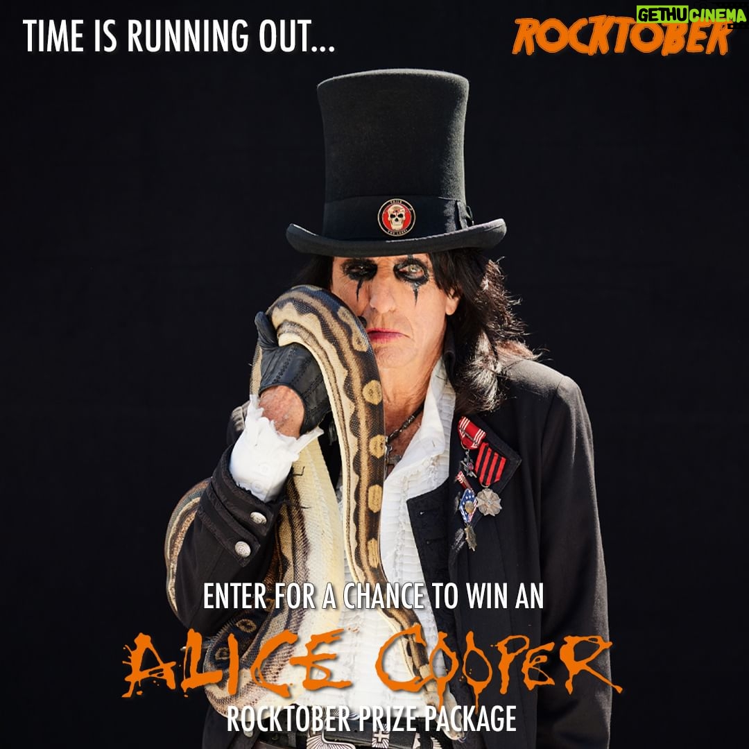 Alice Cooper Instagram - Only a few days left to win your own Alice Cooper prize pack...no tricks, just treats