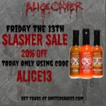 Alice Cooper Instagram - Happy Friday the 13th #SickThings. Save 20% on all Hot Sauce orders TODAY ONLY using promo code ALICE13. Can you handle the heat? Link In Bio