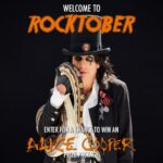 Alice Cooper Instagram – Welcome to #Rocktober! Enter for your chance to win an Alice Cooper Prize Pack featuring the Cosmic ’23 Tour Tee, Medusa ’73 Tee, and Too Close For Comfort Bandana. Be sure to come back daily to earn more entries. And remember…. I know where you live.

Enter Now. link in bio.