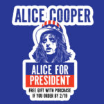 Alice Cooper Instagram – A troubled man for troubled times…This year, let’s shock the vote! Time is almost up. Get a free gift with every purchase at
https://shop.alicecooper.com/collections/alice-cooper-for-president-2024