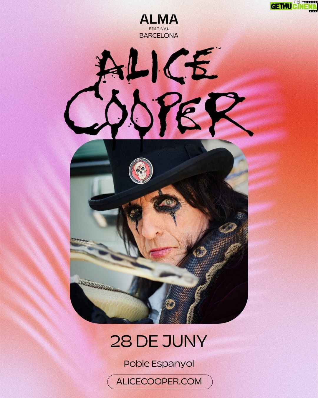 Alice Cooper Instagram - Something wicked is heading to Barcelona.. June 28 - Poble Espanyol - Alma Festival Tickets on sale January 30th @ 12 local 🎟️: https://AliceCooper.com/tour