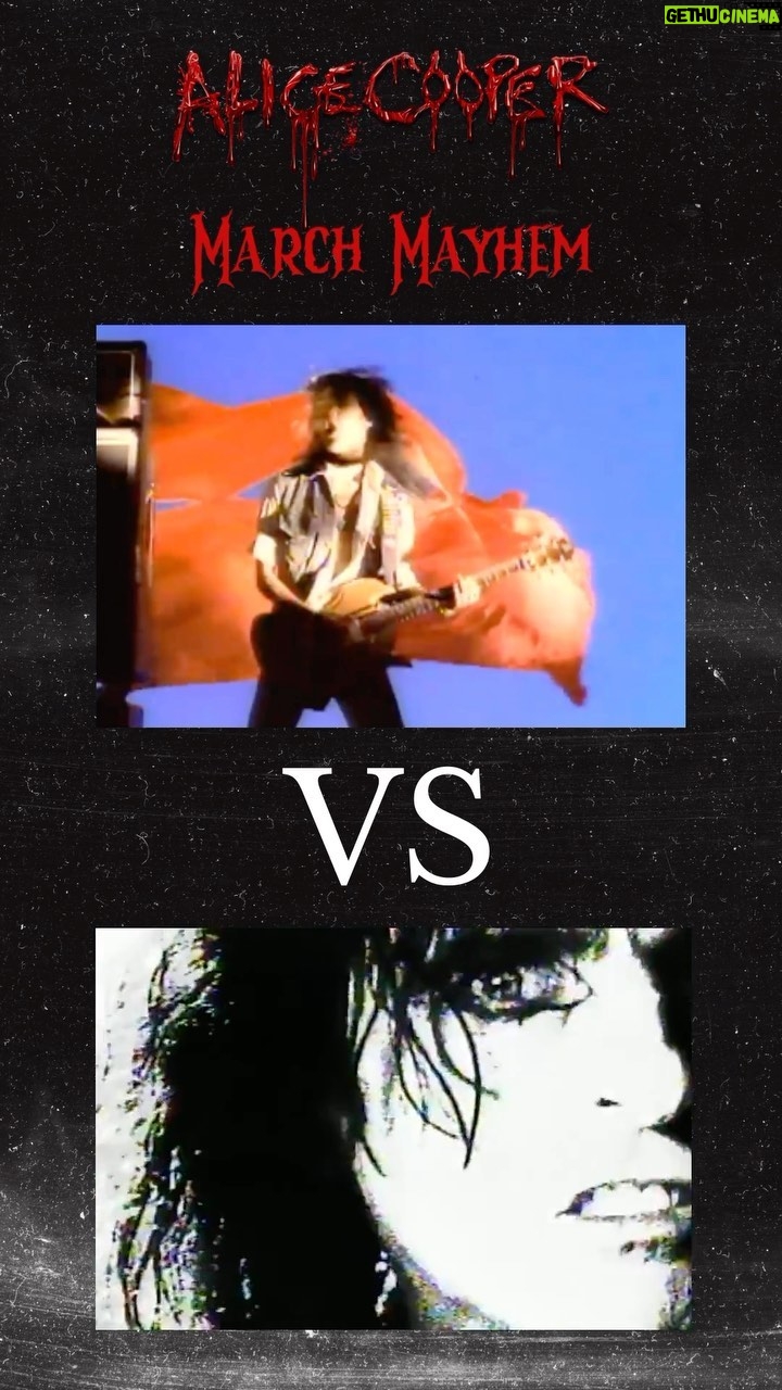 Alice Cooper Instagram - Let’s have a little fun, Sick Things. All month long we’ll be matching up songs for some #MarchMayhem. The top voted songs will move on to the next round, the others won’t be so lucky. Check back daily for new matchups and let’s see what song makes it out alive. Vote Now: Poison vs. Only My Heart Talkin’ #AliceCooper #MarchMayhem #MarchMadness