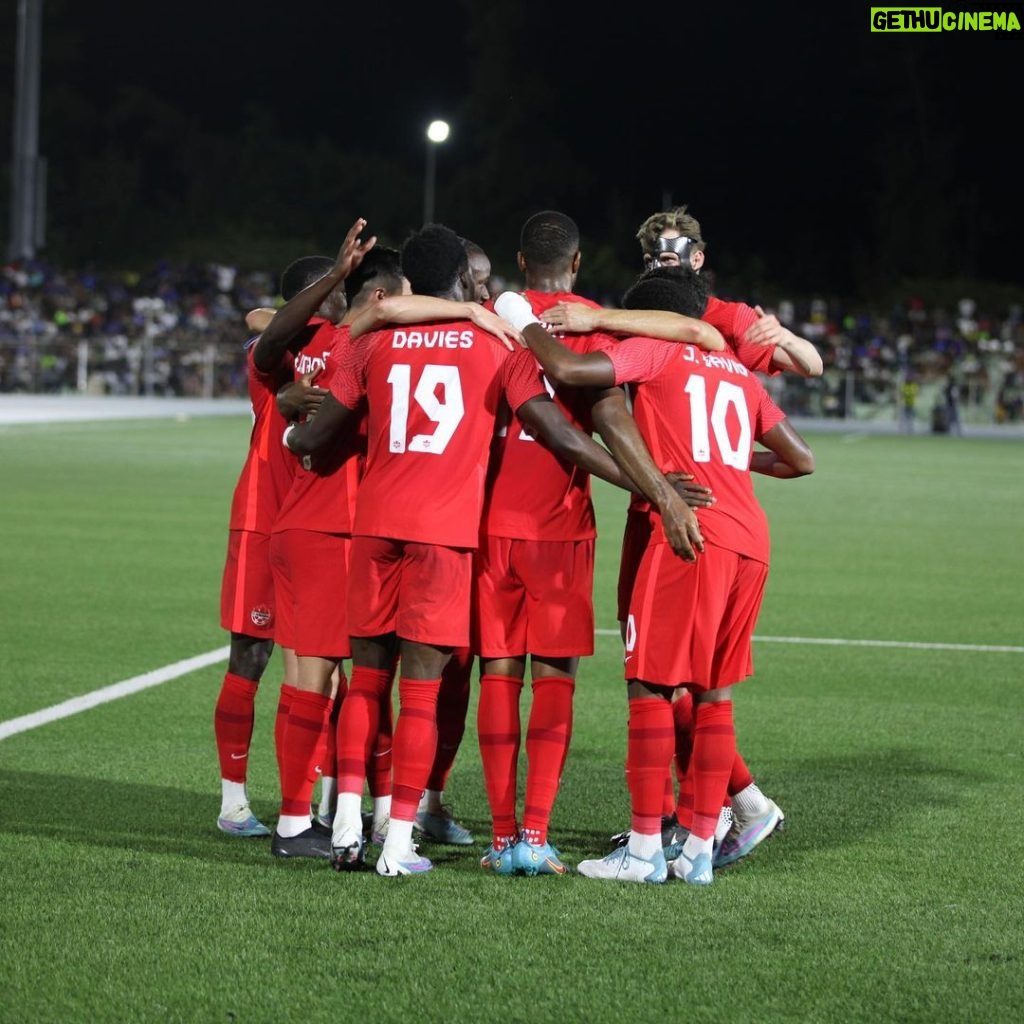 Alphonso Davies Instagram - Strong performance tonight 💪🏾 leaving here with our head high and 3 points 🙏🏾, looking forward to Tuesday! Willemstad, Curaçao