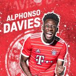 Alphonso Davies Instagram - A century of #Bundesliga appearances for @alphonsodavies! 😍💯 #MiaSanMia #VfBFCB