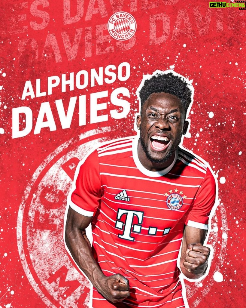 Alphonso Davies Instagram - A century of #Bundesliga appearances for @alphonsodavies! 😍💯 #MiaSanMia #VfBFCB