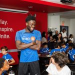 Alphonso Davies Instagram – Chatting ⚽️ with the next generation of talent after a day with @bmocanada love seeing their hype for the game. #BMOGrowTheGame #BMOPartner