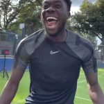 Alphonso Davies Instagram - Hit the Beat Challenge 🎶 Can you hit every beat? #AD19 #NikeFootball #FastIsInTheAir #11teamsports