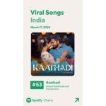 Alya Manasa Instagram - Right on TOP OF HEARTS AND CHARTS! 🥳🩵 Here’s the viral #Kaathadi 🪁🫶🏻 @sublahshini @anandkashinath @alya_manasa @sanjeev_karthick #Viral #Trending