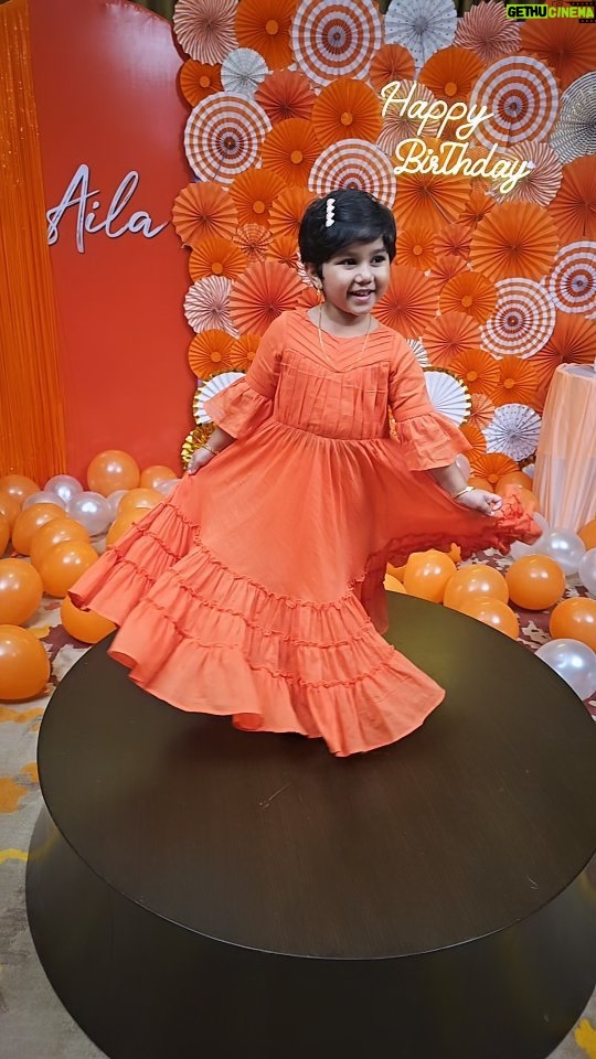Alya Manasa Instagram - Another unforgettable birthday releasing only @cineulagamweb & cineulagam utube chnl Beautiful Classy Outfit So soft,comfortable,feel like not to remove our birthday outfits Till next day Thnx @m_lady_couture for the best looking customized family Outfit for aila's birthday .. Decor @mdeventhub did their work Amazingly 👏 The decor they did is exactly what we asked Decor was also #topnotch