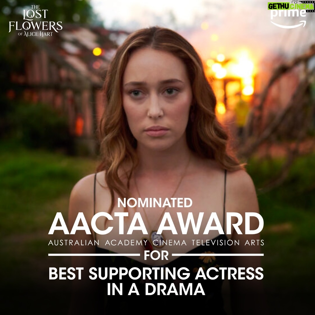 Alycia Debnam-Carey Instagram - Thank you @aacta for the nomination of Best Supporting Actress in a Drama Series - as well as 12 nominations for the show. Flowers is receiving it’s flowers! I am so honoured and grateful to be included in a line up of incredible actresses and it’s a very special moment for me to be acknowledged in my home country. Thank you to @glendyn_ivin for guiding us all and to the entire cast, crew and production for all the hard work, love and dedication. To be nominated alongside THE @leahpurcell and Miss Sigourney Weaver... wild. ✨✨✨