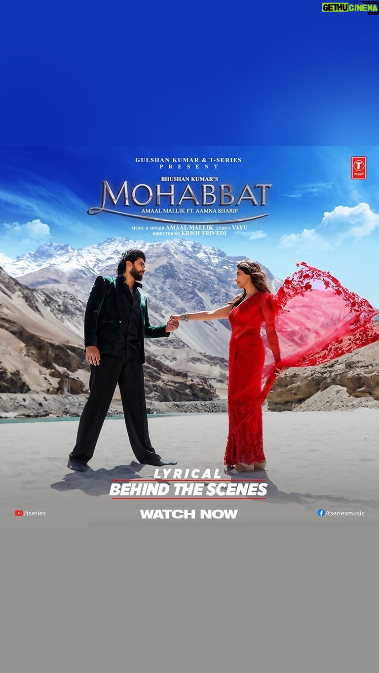 Amaal Mallik Instagram - #Mohabbat has been an incredible journey for all of us and we are delighted with all the love we have received for this. You wanted to see how we shot it, well here you go β₯οΈπ΅ π₯ : @joelmanvel @prabhat66 @joshuamanvel @themediatronic #BTS #AmaalMallik #Tseries #AamnaSharif