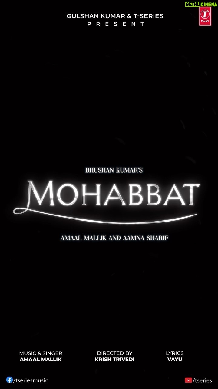 Amaal Mallik - 131.5K Likes - #Mohabbat toh karke dekho nibhayenge hum 💌
Directed By : @krishtrivedi7
Music : @amaal_mallik
Lyrics : @vayurus
Song releases on 16th June, 2023.
#BhushanKumar @daboomalik @aamnasharifofficial @vaibhavpani @ericpillai @hashimbachooali @vivinsachdeva @shivamchanana @sonalc23 @rajchanana @yogeshbhanushali07 @imdhanraj