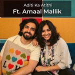 Amaal Mallik Instagram - Congratulations @amaal_mallik for completing 100th song 🦋🫶🏻Super happy to have you here in Ahmedabad after ages ♥️ We will create that fun vlog very soon… 🤍 #TujheChaahtaHoonKyun #AmaalMallik #AditiKaAtithi Aditi Raval Studio