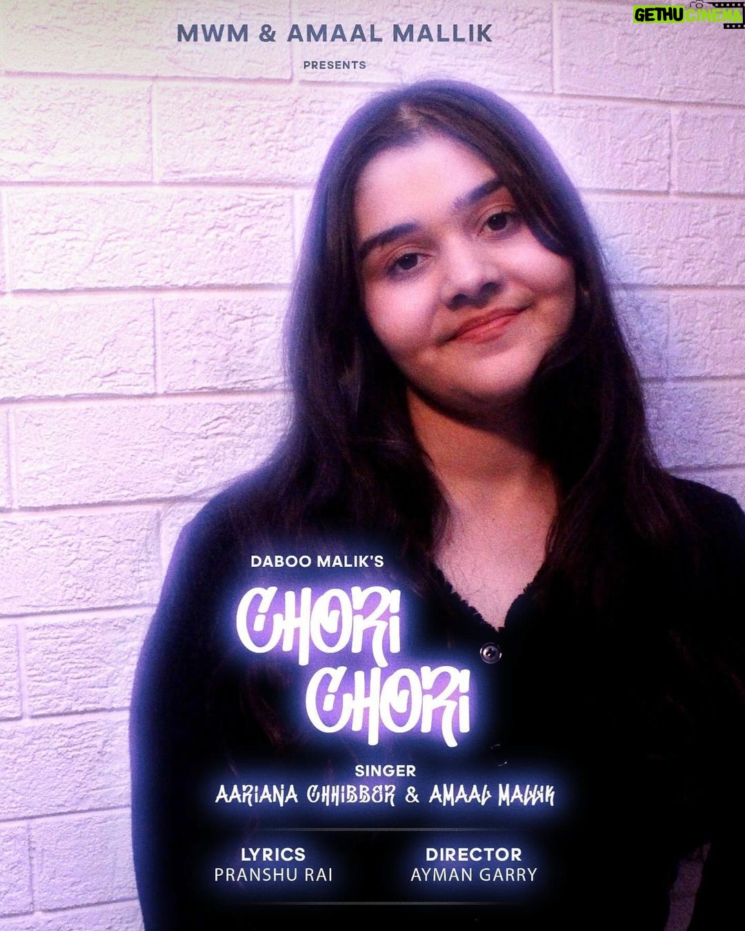 Amaal Mallik - 128.4K Likes - The young & talented @aarianac makes her debut with the super fun, breezy melody of #ChoriChori and I am super happy to be her Co-Singer on this one 🙌🏻
The first time behind the mic isn’t easy and I’m proud of how she has got the pitch, the expressions, all the right nuances and feels throughout the song👌🏻
What makes this one even more special is that it has been composed by my father, the magician @daboomalik ♥️✨
Penned By : @pranshu.rai.29
The audio is streaming everywhere & I’d want all my #Amaalians to go and check this one out and make it a part of your playlist.
Let’s welcome the new kid on the block to the world of music🎶
#AarianaC #AmaalMallik