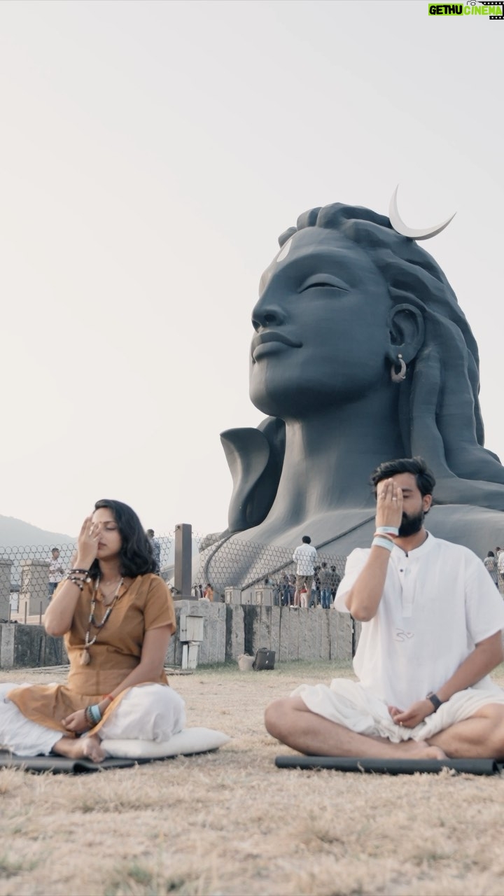 Amala Paul Instagram - Shiv and Shakti embracing the divine energy this Mahashivratri. 🕉️ Blessed by Adi Yogi’s grace. @isha.foundation 💫 . . . Shot, Edited & graded by @_oor_kuruvi_ Managed by @connectbyocd . . . #Mahashivratri #HarHarMahadev #DivineCelebration #SpiritualVibes #isha #adiyogi