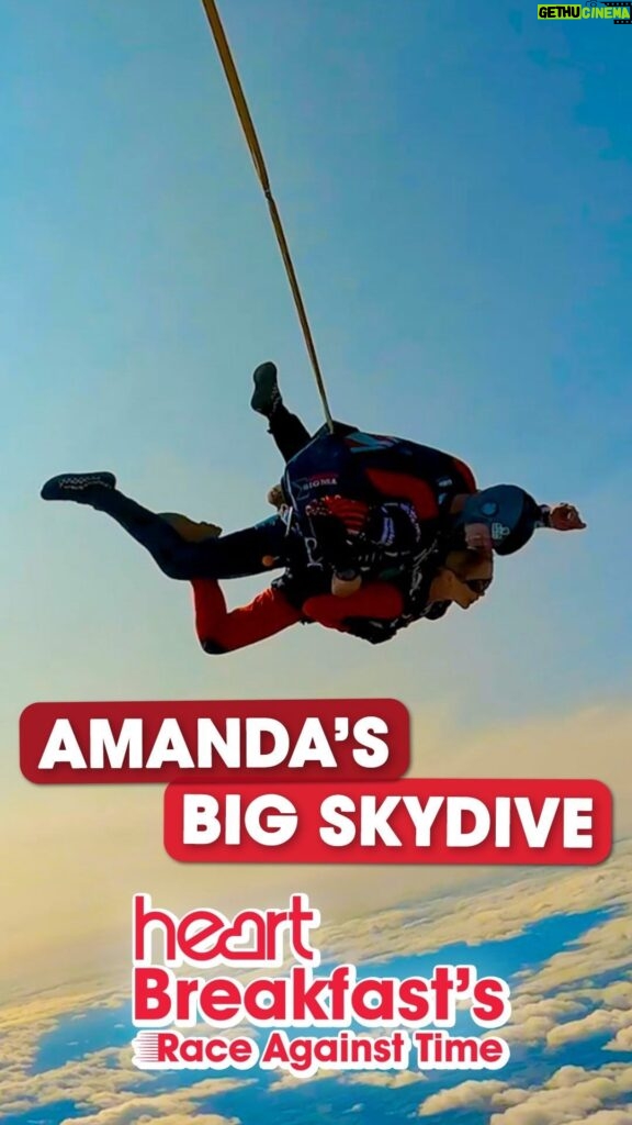 Amanda Holden Instagram - Challenge 3 ✅ ! Watch @noholdenback and the @wingsdisplay take raising money to new heights with this EPIC skydive! Just WOW! 🪂👏 @globals_make_some_noise