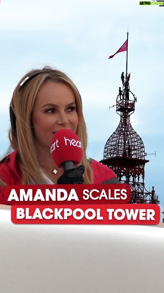 Amanda Holden Instagram - Is there anything she can’t do?! Watch our hero @noholdenback take on the challenge of a lifetime by climbing @theblackpooltower raising money for @globals_make_some_noise … epic! 👏 The Blackpool Tower
