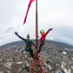 Amanda Holden Instagram – Flying the flag for @globals_make_some_noise on top on #blackpooltower…honestly the most terrifying thing I’ve ever done but I learnt I’m the first member of the Public to ever climb THAT high! What a start to the week😂#monday