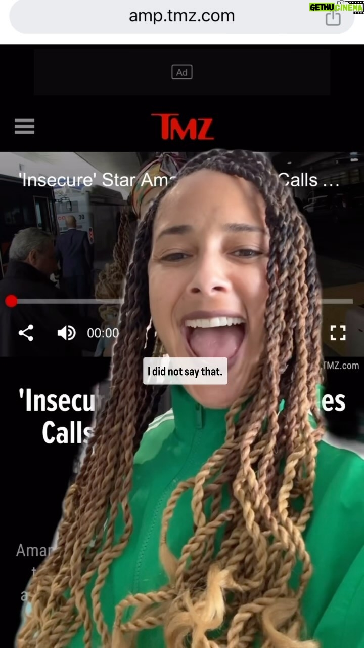 Amanda Seales Instagram - It's to be expected but respect is free. That's the last time you'll see me on TMZ!