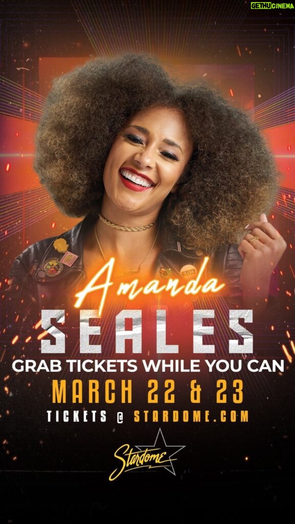 Amanda Seales Instagram - Comedian, host and commonsense specialist @AmandaSeales takes the StarDome stage March 22 & 23! Grab your tickets while you can, Birmingham. Calendar link in bio for tix! #stardome #birmingham #hooveral #comedyclub #jokes #standup #comedy #amandaseales