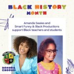 Amanda Seales Instagram - Thank you to @AmandaSeales and @SmartFunnyandBlack for supporting Black teachers and students in Amanda’s childhood and current neighborhoods of Inglewood and North Hills, CA! Today, in these towns Black educators and teachers who teach at schools where more than 50% of the students are Black will wake up to fully funded projects!