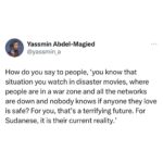 Amanda Seales Instagram - #keepeyesonsudan List of vetted orgs to look up and donate to: Sudanese American Physicans Association (SAPA), Darfur Women Action, Fill A Heart, HomeTax Sudan, Hanabneiho, Sudan-Cairo Aid, Emergency Fundraiser by Barana Hanabneiho, registered with Humanitarian Aid Commission. Check out/follow posters tagged for news/info and ways to contribute and donate. _ _ _ tweets: @yassmin_a @leenashibeika @saroyahx @minlaylah @novareidofficial
