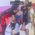 Amanda Seales Instagram - Happy Black History Month ✊🏽❤️ Via @coachhillbball Unity #basketball #wiginstall