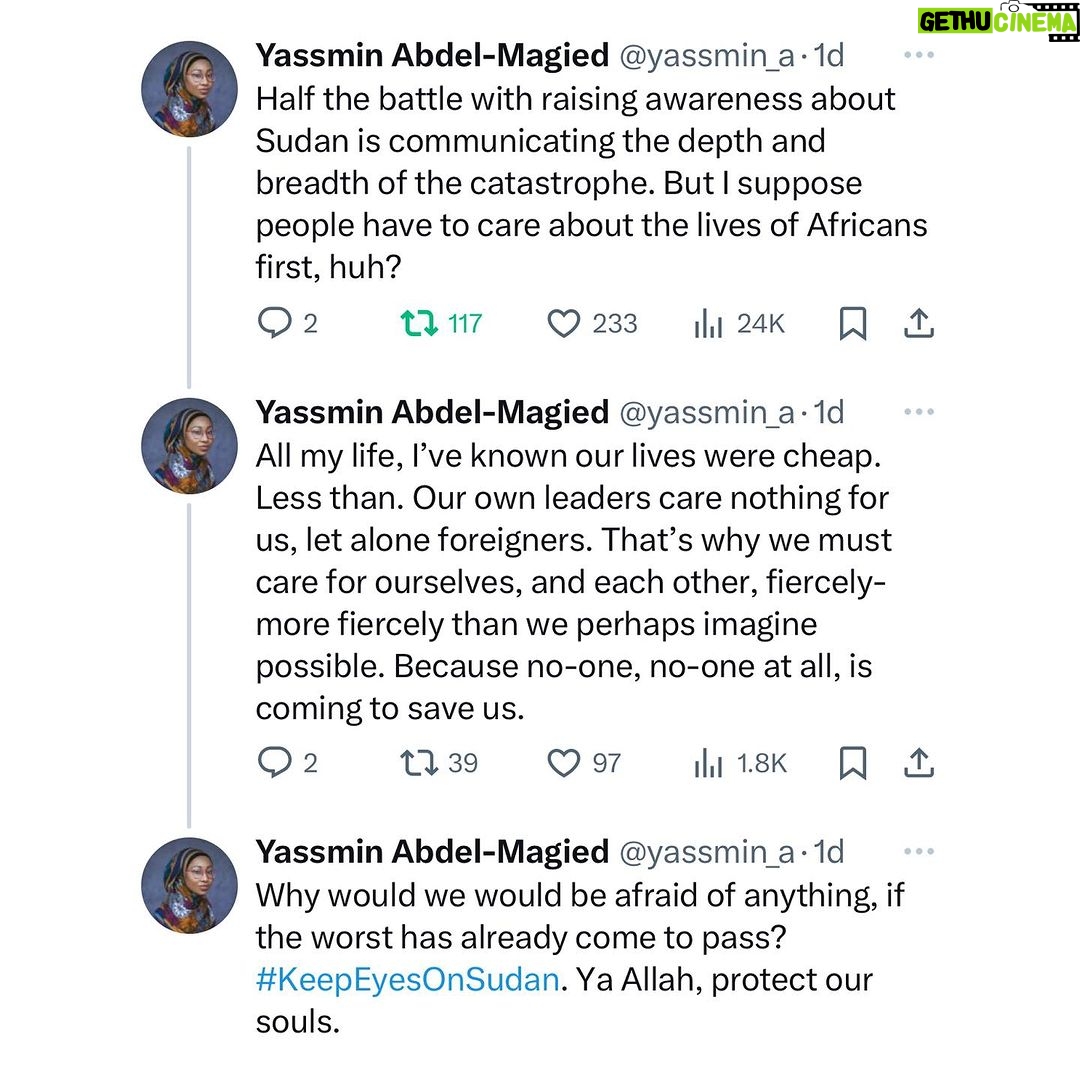Amanda Seales Instagram - #keepeyesonsudan List of vetted orgs to look up and donate to: Sudanese American Physicans Association (SAPA), Darfur Women Action, Fill A Heart, HomeTax Sudan, Hanabneiho, Sudan-Cairo Aid, Emergency Fundraiser by Barana Hanabneiho, registered with Humanitarian Aid Commission. Check out/follow posters tagged for news/info and ways to contribute and donate. _ _ _ tweets: @yassmin_a @leenashibeika @saroyahx @minlaylah @novareidofficial